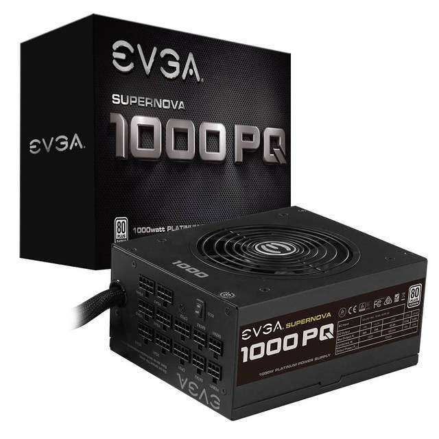 EVGA SuperNOVA 1000 PQ 210-PQ-1000-X1 1000W 80 PLUS Platinum ATX12V & EPS12V Power Supply w/ Active PFC