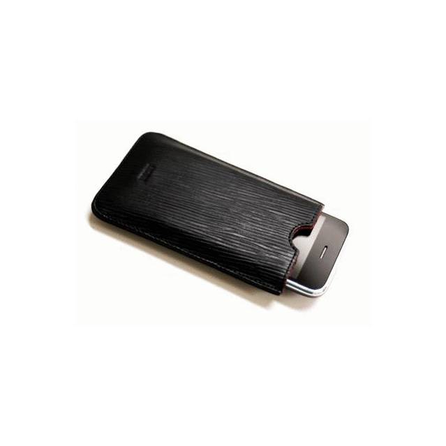 Evouni V52-1BK Leather Pouch for iPhone4, 3GS (Black)