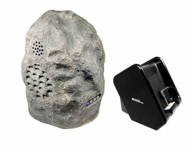 Cables Unlimited SPK-ROCK3 900MHz Granite Wireless Rock Speaker w/ 2x Power Transmitter