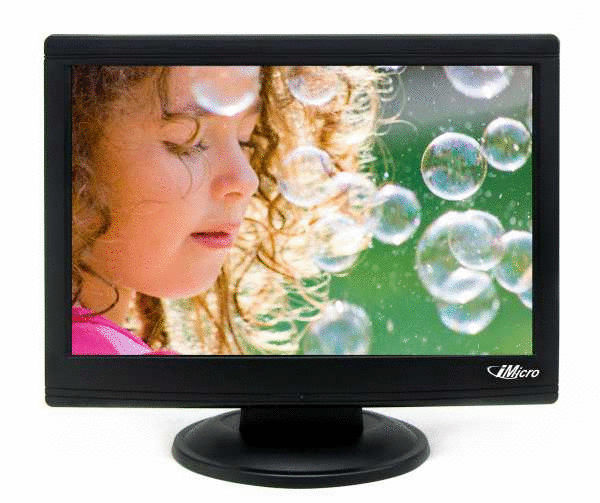 iMicro ML9BW 19 inch Widescreen 500:1 DVI LCD Monitor w/Speaker (Black)