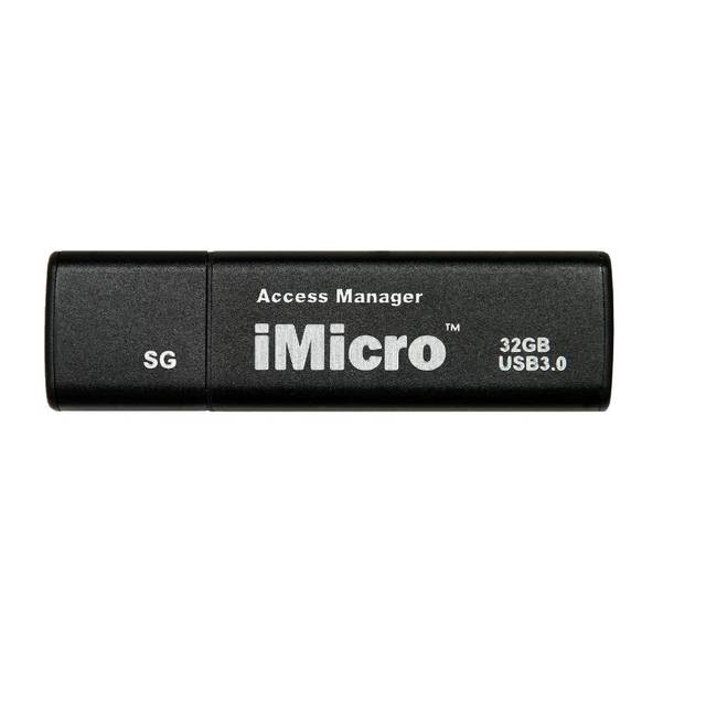 iMicro USB 3.0 Password Protection Flash Drive Sliver Grade 32GB (Black)