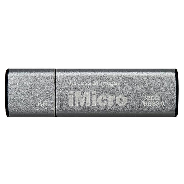 iMicro USB 3.0 Password Protection Flash Drive Sliver Grade 32GB (Silver Grey)