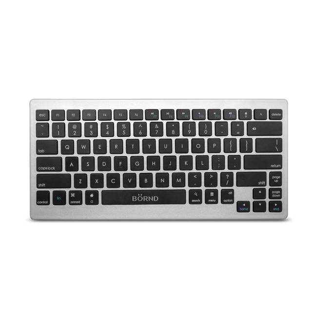 Bornd B33 Wireless Bluetooth 3.0 Keyboard for PC/ipad 1,2,3, Mini/Tablet/Smart Phone (Silver)