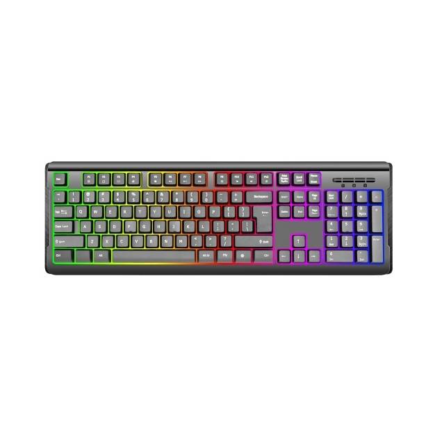 iMicro KB-US9821C Rainbow Backlit Wired USB Keyboard