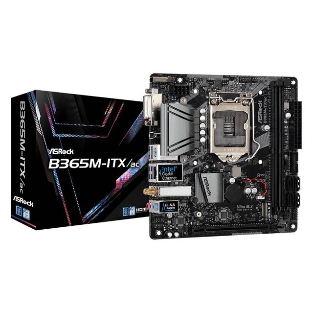 ASRock B365M-ITX/AC LGA1151/ Intel B365/ DDR4/ SATA3&USB3.1/ M.2/ WiFi/ A&GbE/ Mini-ITX Motherboard