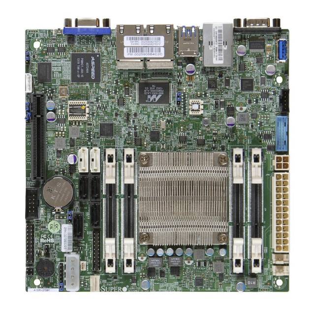 Supermicro A1SRI-2758F-B Intel Atom C2758/ DDR3/ SATA3&USB3.0/ V&4GbE/ Mini-ITX Motherboard & CPU Combo