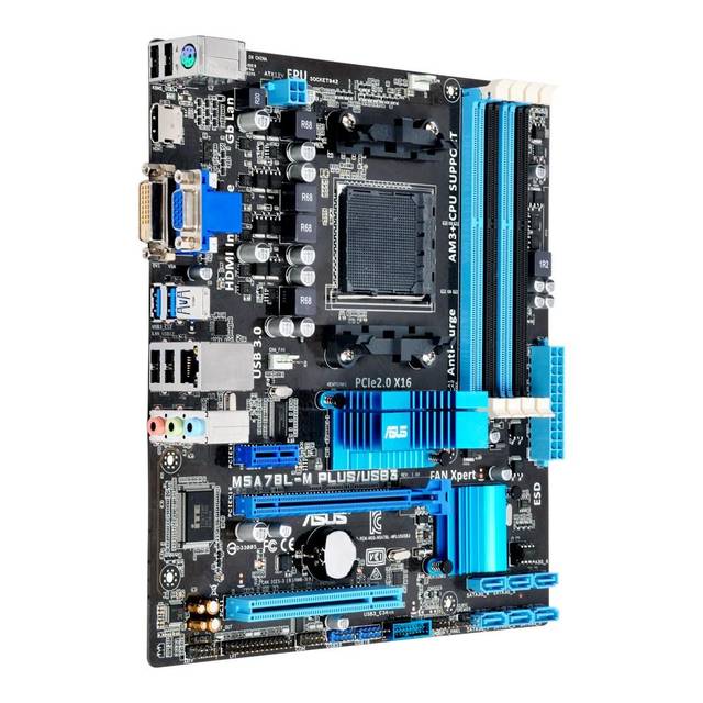 Asus M5A78L-M PLUS/USB3 Socket AM3+/ AMD 760G (780L)/ DDR3/ CrossFireX/ USB3.0/ A&V&GbE/ MicroATX Motherboard