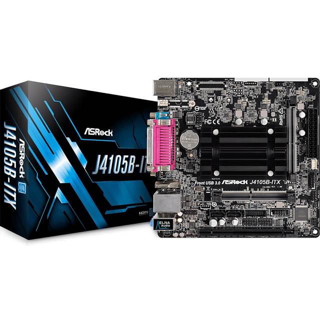 ASRock J4105B-ITX Intel J4105 2.5GHz/ DDR4/ SATA3&USB3.1/ A&V&GbE/ Mini-ITX Motherboard & CPU Combo