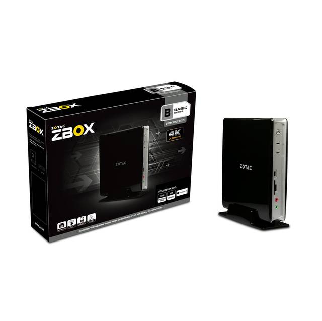 ZOTAC ZBOX-BI325-U-W2B Intel Celeron N3160 1.6GHz/ 4GB DDR3L/ 32GB SSD/ No ODD/ Windows 10 Home Mini PC