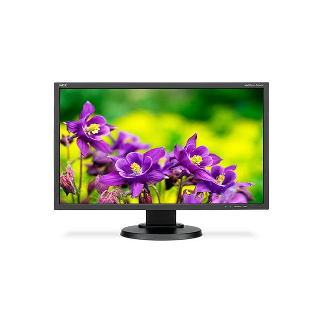 NEC MultiSync E243WMI-BK 24 inch Widescreen 1,000:1 5ms VGA/DVI/DisplayPort LED LCD Monitor, w/ Speakers (Black)