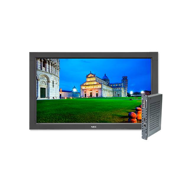 NEC V323-PC 32 inch Large Screen 1300:1 Composite/Component/VGA/DVI/HDMI/DisplayPort/RJ45 LED LCD Monitor, w/ Speakers & Single Board Computer (Black)