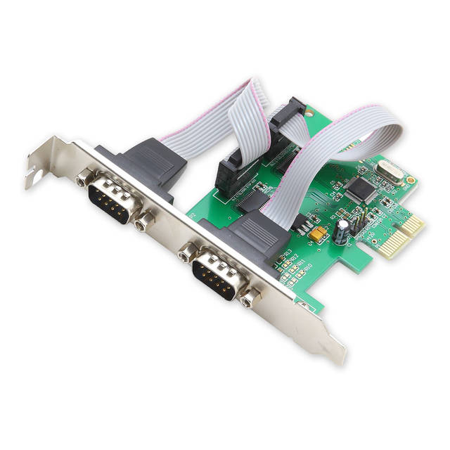 SYBA SI-PEX15037 2-Port DB-9 Serial (RS-232) PCI-Express x1 Controller Card w/ Low Profile Bracket