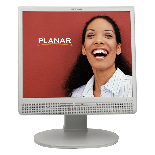 Planar PL1711M 17 inch 1,000:1 5ms VGA/DVI LCD Monitor, w/ Speakers (White)
