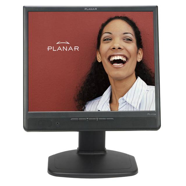 Planar PL1711M 17 inch 5ms 1,000:1 VGA/DVI(HDCP) LCD Monitor, w/ Speakers (Black)