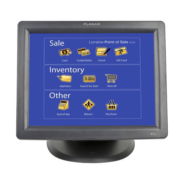 Planar PT1500MX 15 inch 500:1 8ms USB Touchscreen LCD Monitor, w/ Speakers (Black)