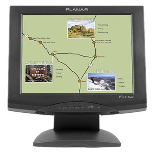 Planar PT1510MX 15 inch 500:1 8ms USB Touchscreen LCD Monitor, w/ Speakers (Black)