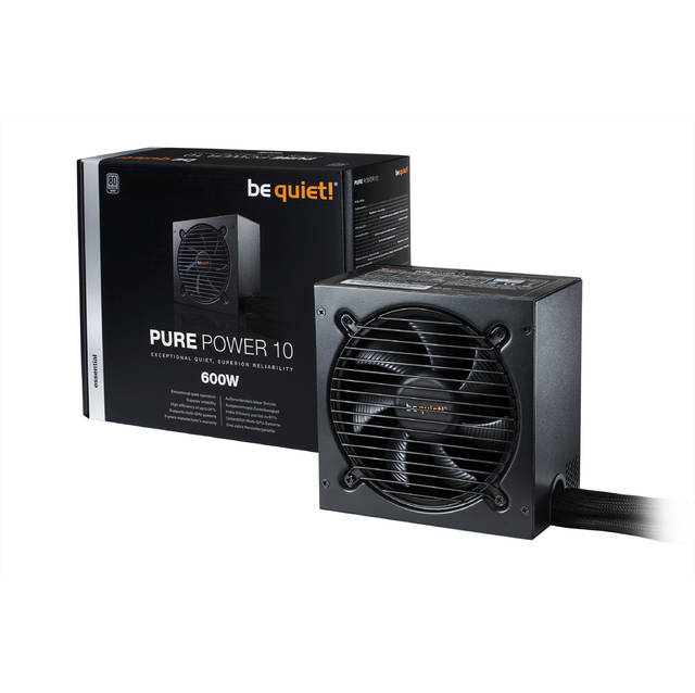 be quiet! Pure Power 10 600W 80 Plus Silver ATX12V v2.4 & EPS12V v2.92 Power Supply w/ Active PFC (Black)