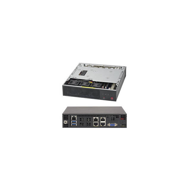 Supermicro SuperServer SYS-E200-8D FCBGA 1667 Mini-1U Server Barebone System (Black)