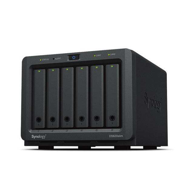 Synology DiskStation DS620SLIM 6-bay 2.5'' NAS (Secure digital content with a modern look)