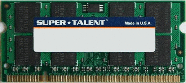 Super Talent DDR2-667 SODIMM 1GB/128x8 Value Notebook Memory