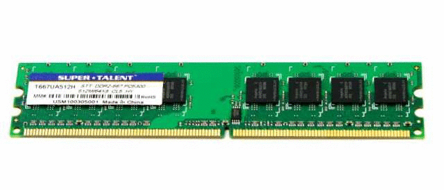 Super Talent DDR2-667 512MB/64x8 Hynix Memory