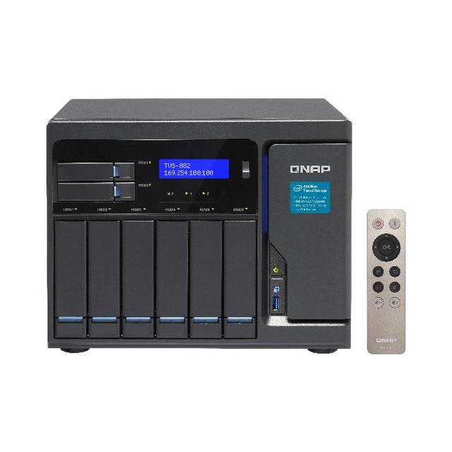 QNAP TVS-882-I5-16G-US Intel Core i5-6500 3.2GHz/ 16GB RAM/ 4GbE/ SATA3/ USB3.0/ 6-Bay Desktop NAS for SMBs