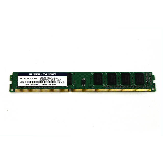 Super Talent DDR3-1333 2GB/256Mx8 CL9 Hynix Chip Very Low Profile Memory