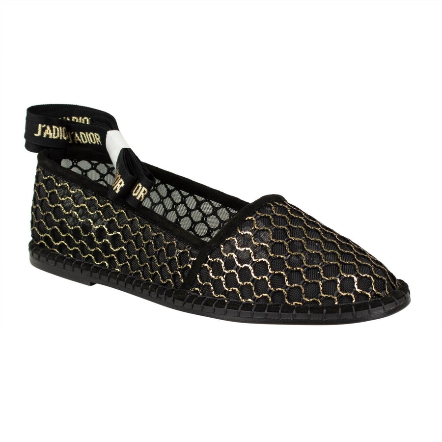 Nicely-D Mesh Ballet Flats - Black / Gold