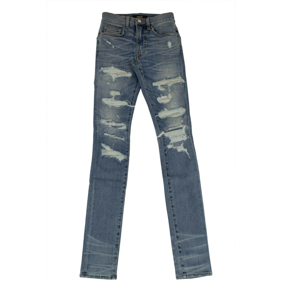 Denim Skinny Crystal Jeans - Blue