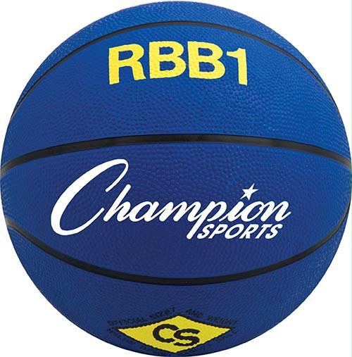 Champion Sports Rubber Basketball - Official (Blue)