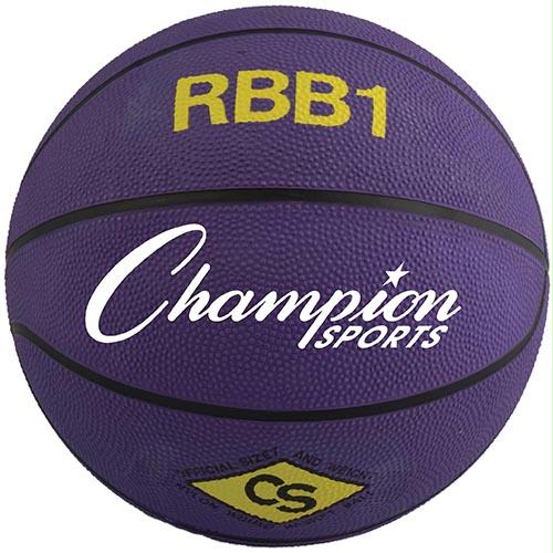 Champion Sports Rubber Basketball - Official (Purple)