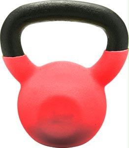 Vinyl Coated Kettlebell - 15 lbs. (Red)