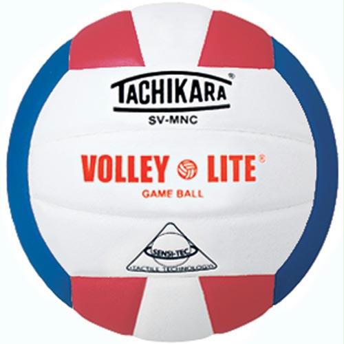 Tachikara SVMNC Volley-Lite® Composite Volleyball - Rd/Wht/Blu