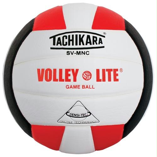 Tachikara SVMNC Volley-Lite® Composite Volleyball - Scarlet/White/Black