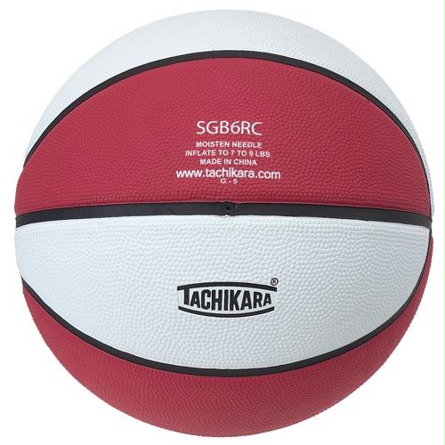 Tachikara Rubber Basketball - Intermediate (Red/White)