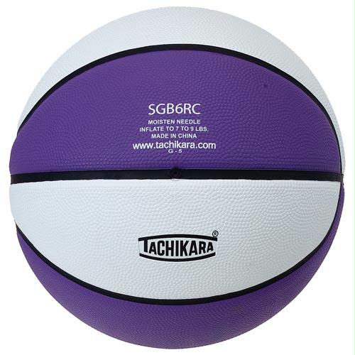 Tachikara Rubber Basketball - Intermediate (Purple/White)