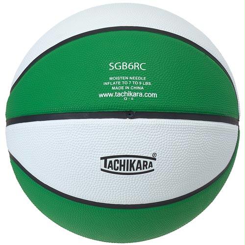 Tachikara Rubber Basketball - Intermediate (Green/White)