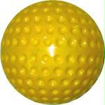 Dimpled Pitching Machine Baseball - Yellow