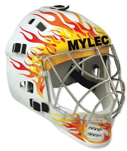 Ultra Pro Goalie Mask - White w/ Flames