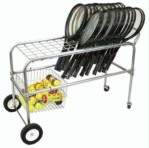 Deluxe Wheeled Racquet Cart