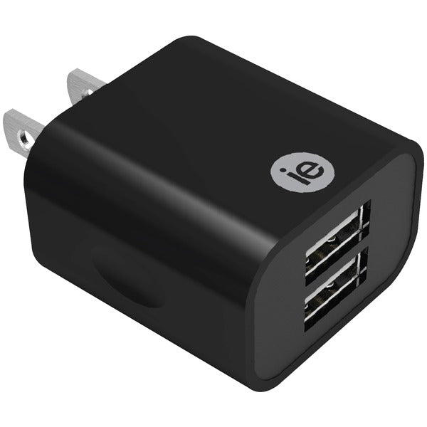 2.4-Amp Dual USB Wall Charger (Black)