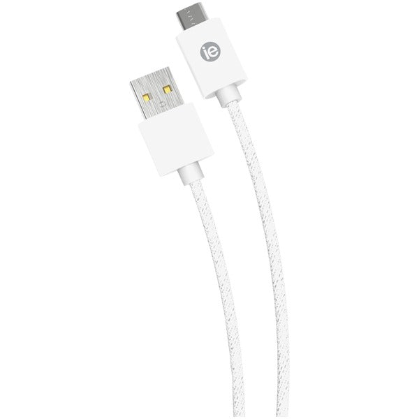 Braided USB-C(TM) to USB-A Cable, 10ft (White)