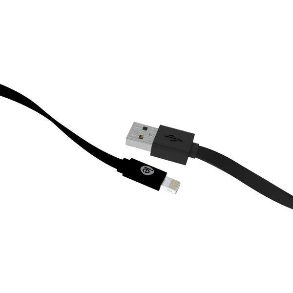 Charge & Sync Flat Lightning(R) to USB Cable, 4ft (Black)