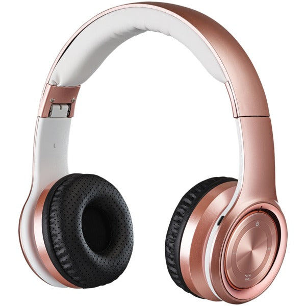 Bluetooth(R) Over-the-Ear Headphones with Microphone (Rose Gold)