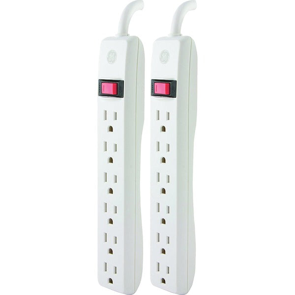 6-Outlet General-Purpose Power Strips with 2ft Cord, 2 pk