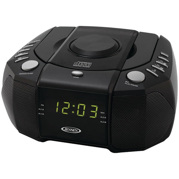 Dual Alarm Clock AM/FM Stereo Radio with Top-Loading CD Player