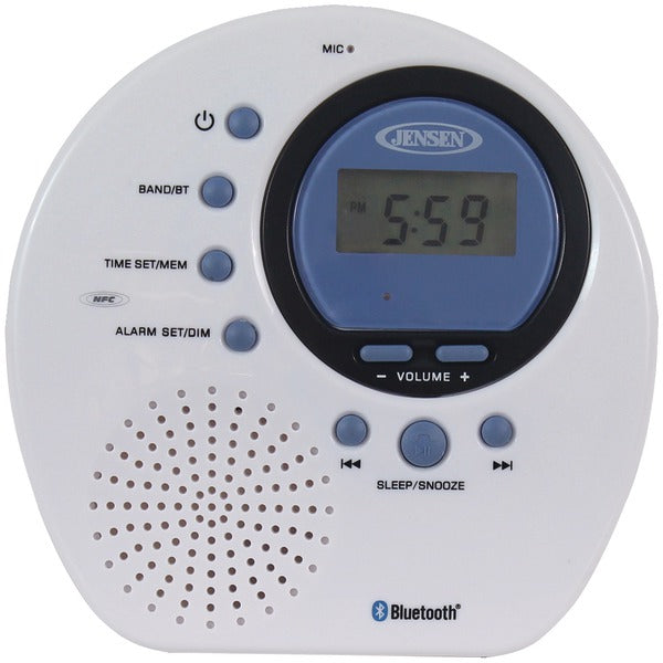 Water-Resistant Digital AM/FM Bluetooth(R) Shower Clock Radio