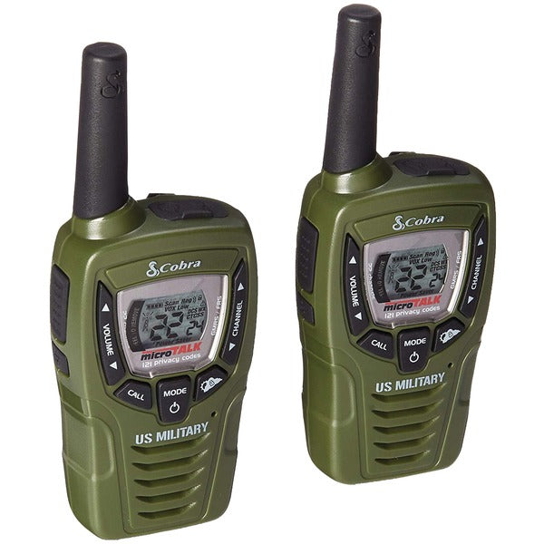 CX398A 25-Mile 2-Way Radios/Walkie Talkies (Green)