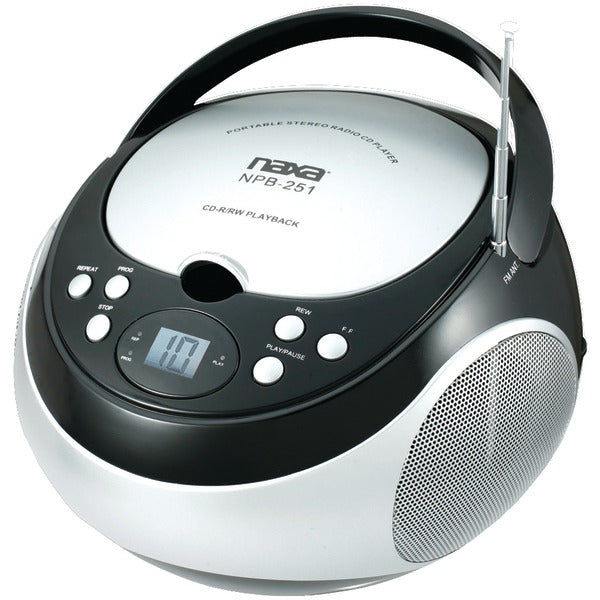 Portable CD Player with AM/FM Radio (Black)