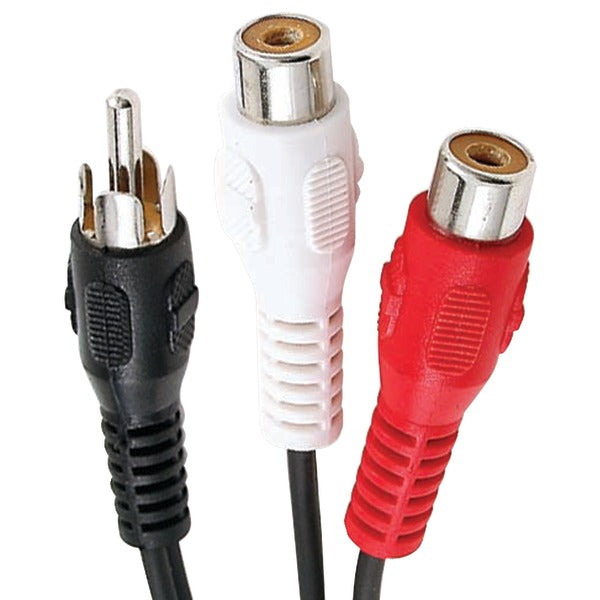 RCA Y-Adapter (1 RCA Plug to 2 RCA Jacks)